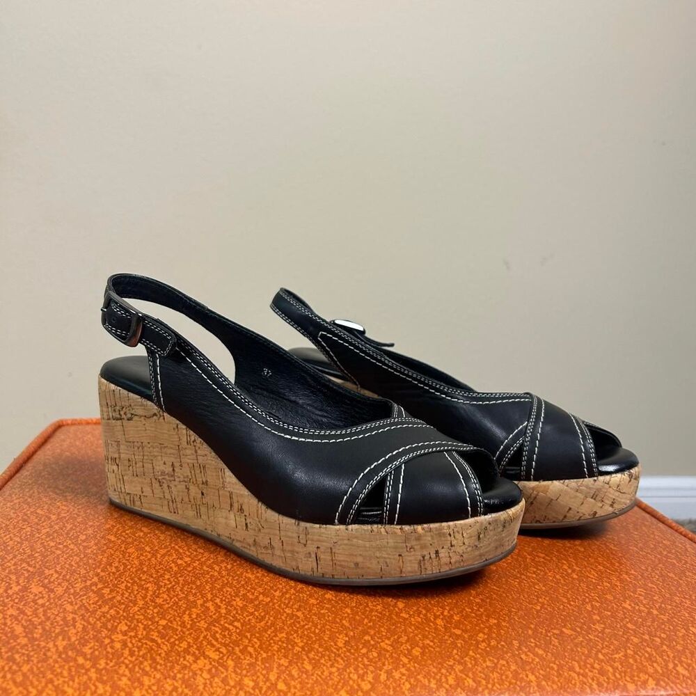 Cortana Y2K Style Wedge Slingbacks